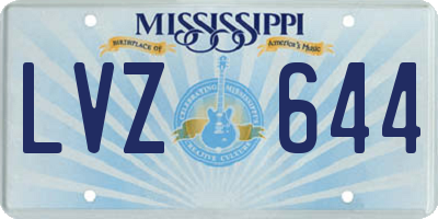 MS license plate LVZ644