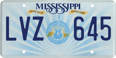 MS license plate LVZ645