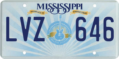 MS license plate LVZ646