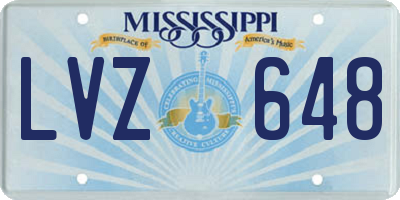 MS license plate LVZ648