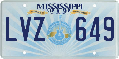 MS license plate LVZ649