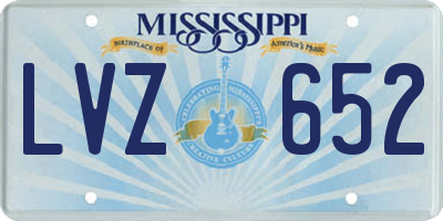 MS license plate LVZ652