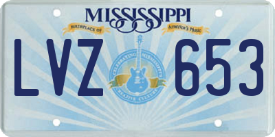 MS license plate LVZ653
