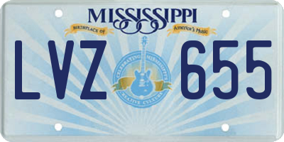MS license plate LVZ655