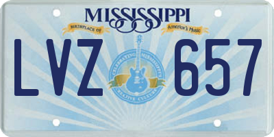 MS license plate LVZ657