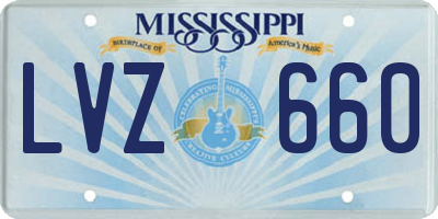 MS license plate LVZ660