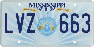 MS license plate LVZ663