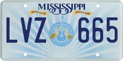MS license plate LVZ665
