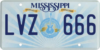 MS license plate LVZ666