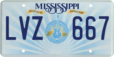 MS license plate LVZ667