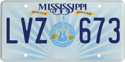 MS license plate LVZ673