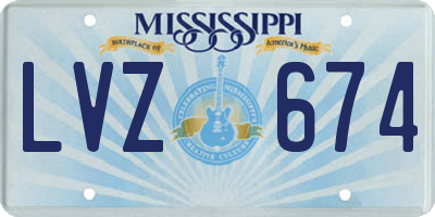 MS license plate LVZ674
