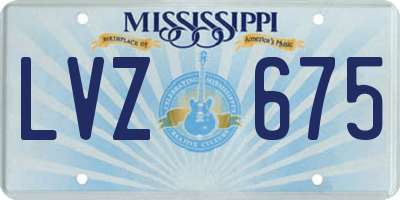 MS license plate LVZ675