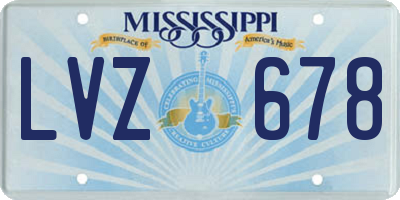MS license plate LVZ678