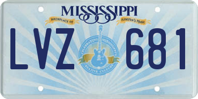 MS license plate LVZ681