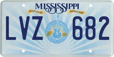 MS license plate LVZ682