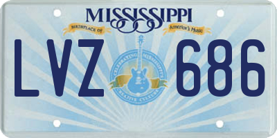 MS license plate LVZ686
