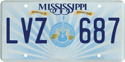 MS license plate LVZ687