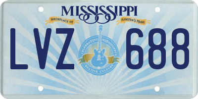 MS license plate LVZ688