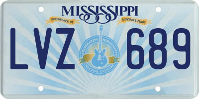 MS license plate LVZ689
