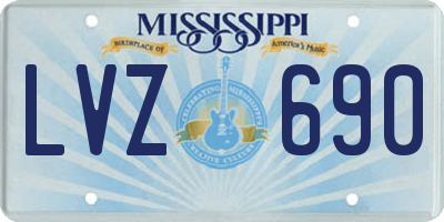MS license plate LVZ690