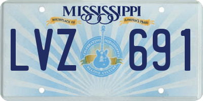 MS license plate LVZ691