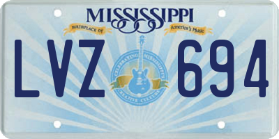MS license plate LVZ694