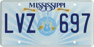 MS license plate LVZ697