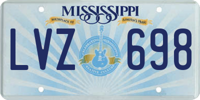 MS license plate LVZ698