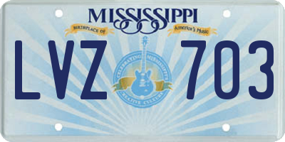 MS license plate LVZ703