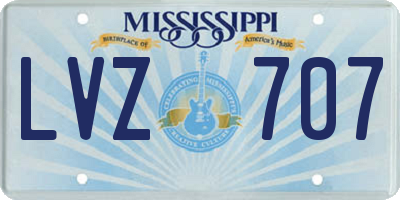 MS license plate LVZ707