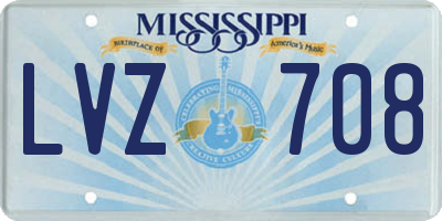 MS license plate LVZ708