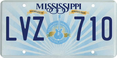 MS license plate LVZ710
