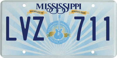 MS license plate LVZ711