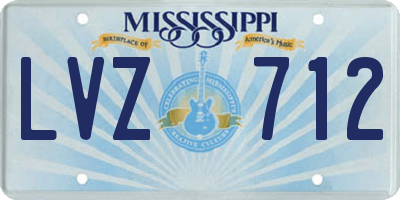 MS license plate LVZ712
