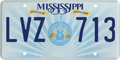 MS license plate LVZ713