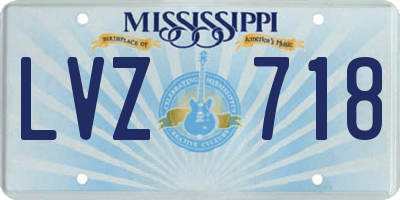 MS license plate LVZ718