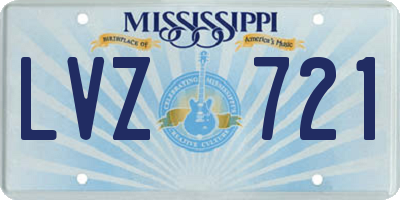 MS license plate LVZ721