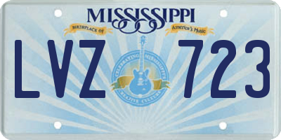MS license plate LVZ723