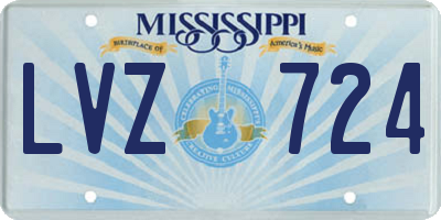 MS license plate LVZ724
