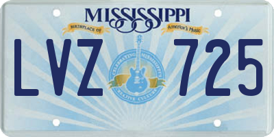 MS license plate LVZ725