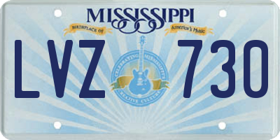 MS license plate LVZ730
