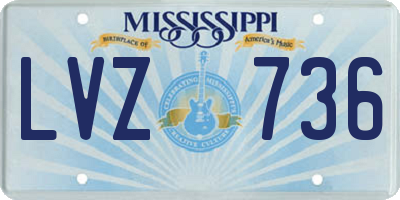 MS license plate LVZ736