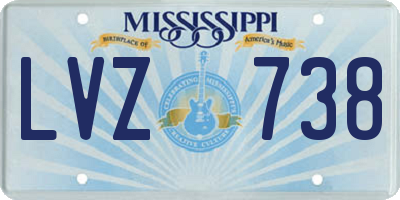 MS license plate LVZ738
