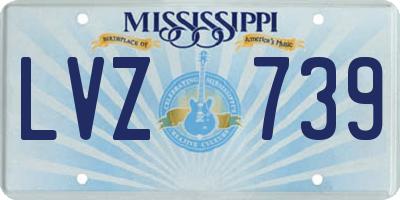 MS license plate LVZ739