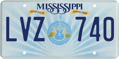 MS license plate LVZ740