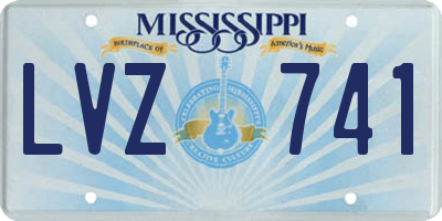 MS license plate LVZ741