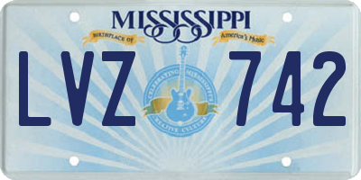 MS license plate LVZ742