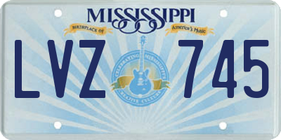 MS license plate LVZ745