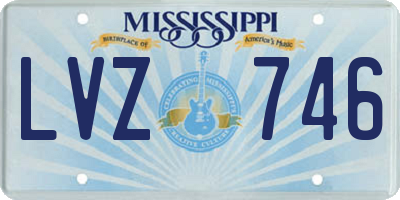 MS license plate LVZ746